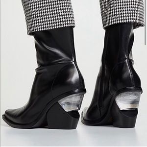 Jeffrey Campbell patten leather boots